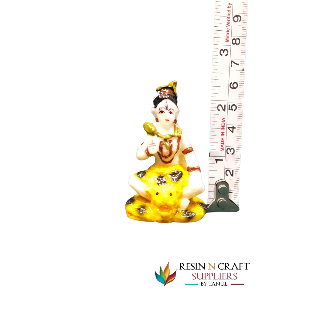 Miniature Lord Shiva Meditating Idol on Tiger Skin