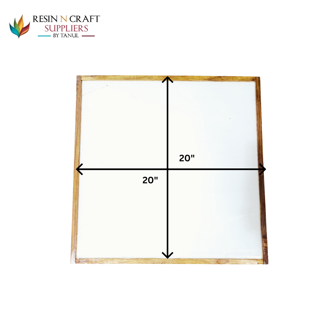 20" x 20" Floating Acrylic Frame in Teakwood