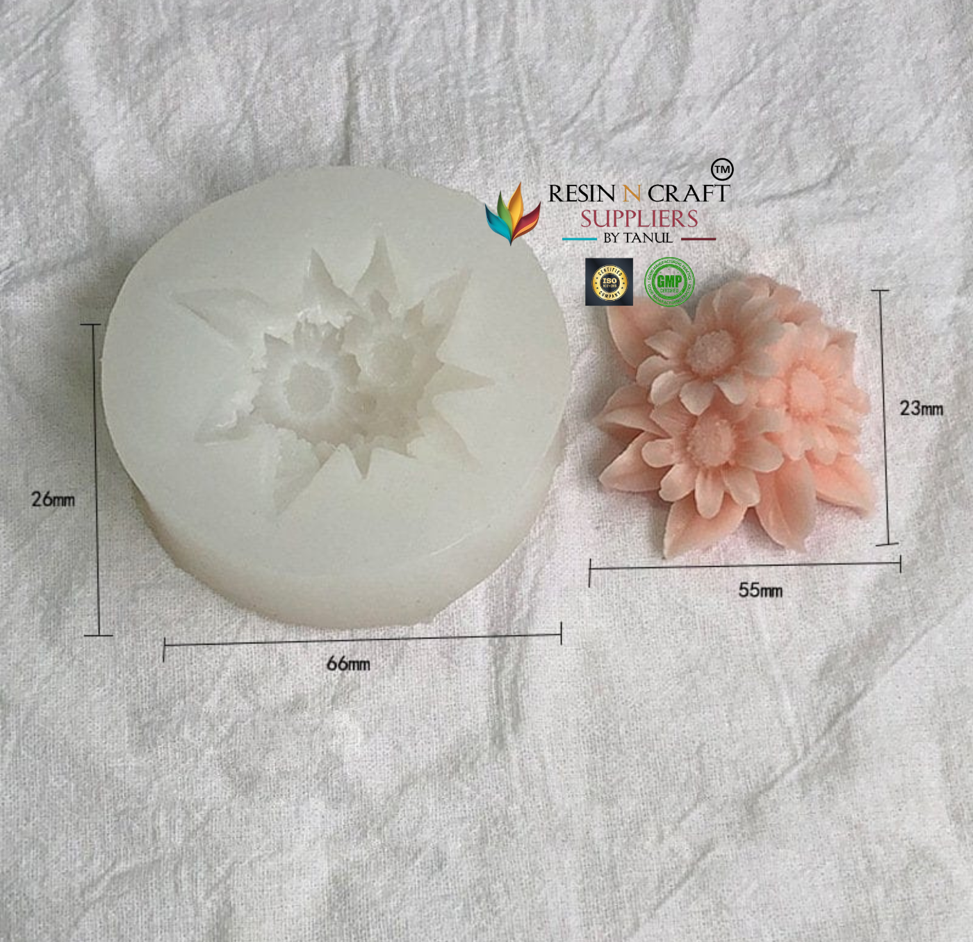 3D Sunflower Candle Handmade Mould (RHM0188M)