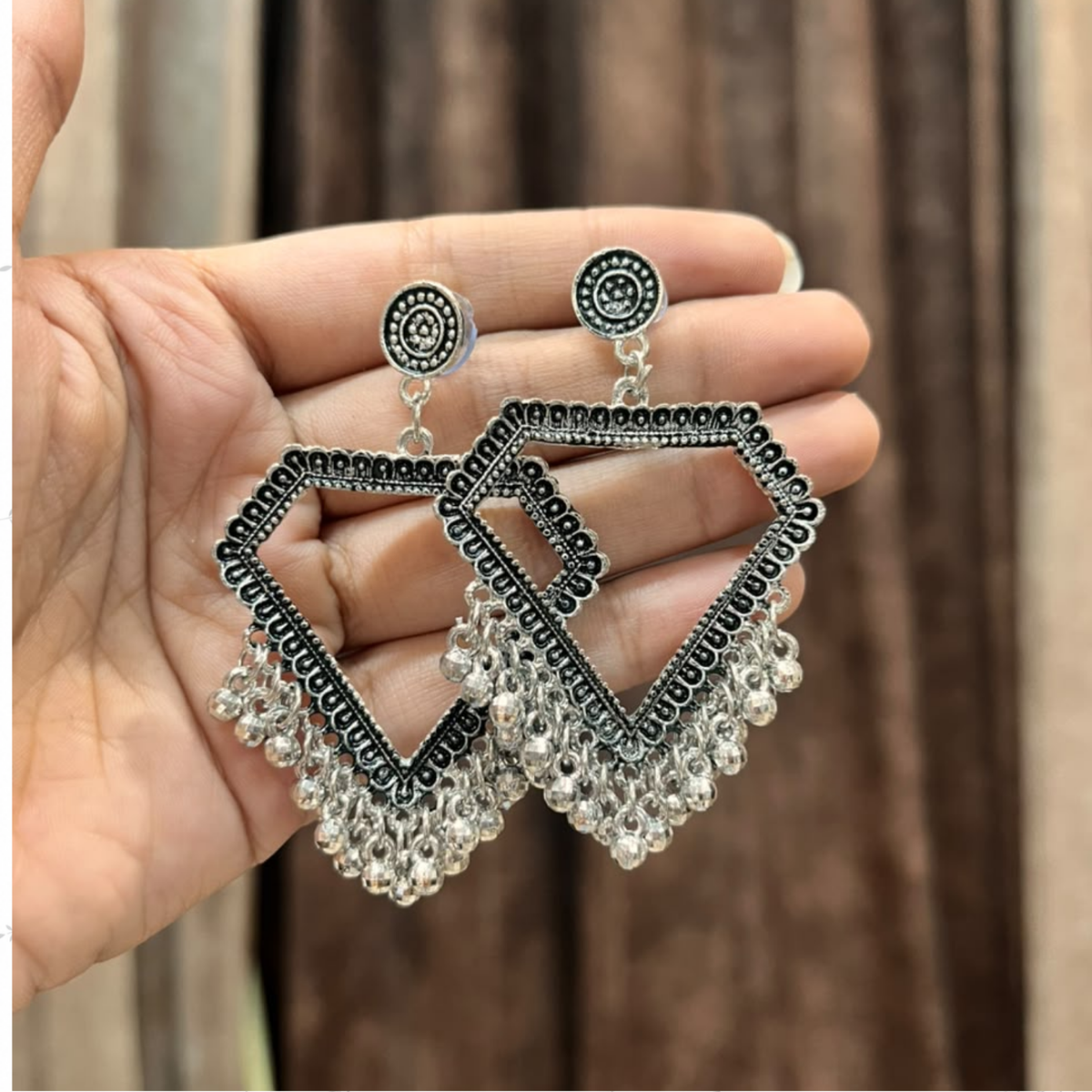 Silver Earring Bezel / Jumkha Without Beads