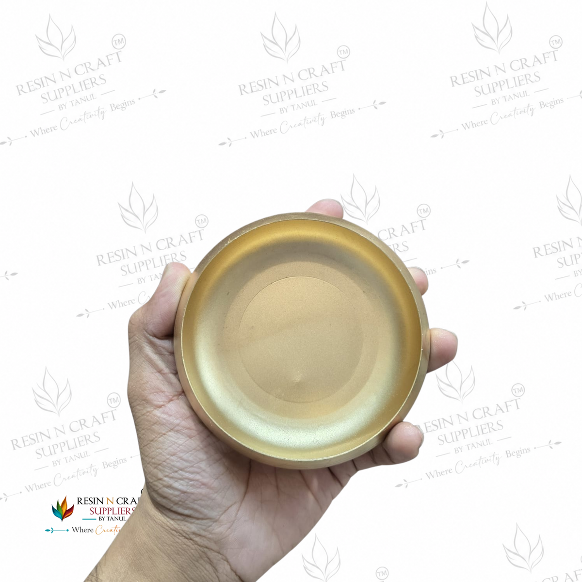 Golden Metal Urli Bowl 4 Inch – For Candle Making, Resin Art & Home Décor Katori Shape