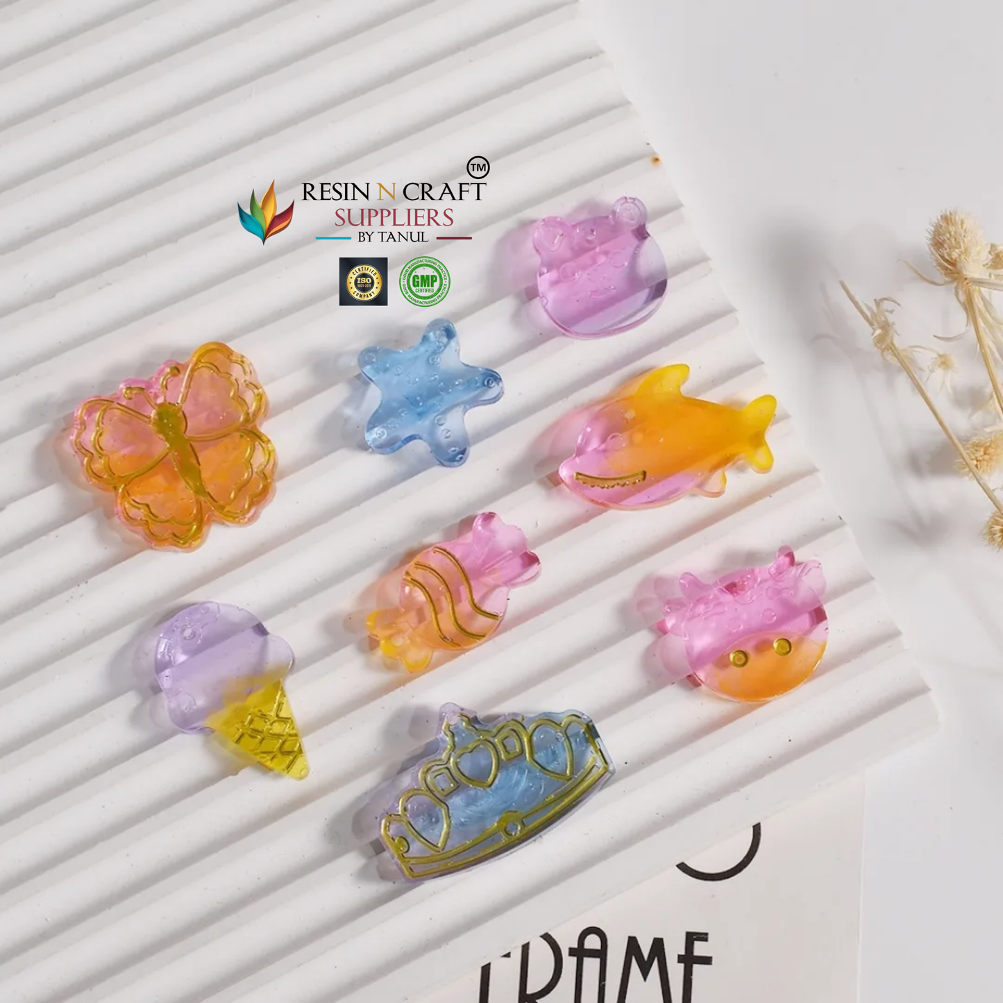 6 Cavity Rainbow & Cute Theme Keychain–Pendant Silicone Mold