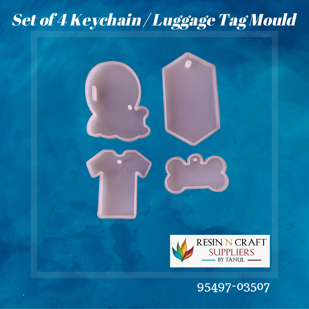 Set of 4 Keychain / Luggage Tag Mould
