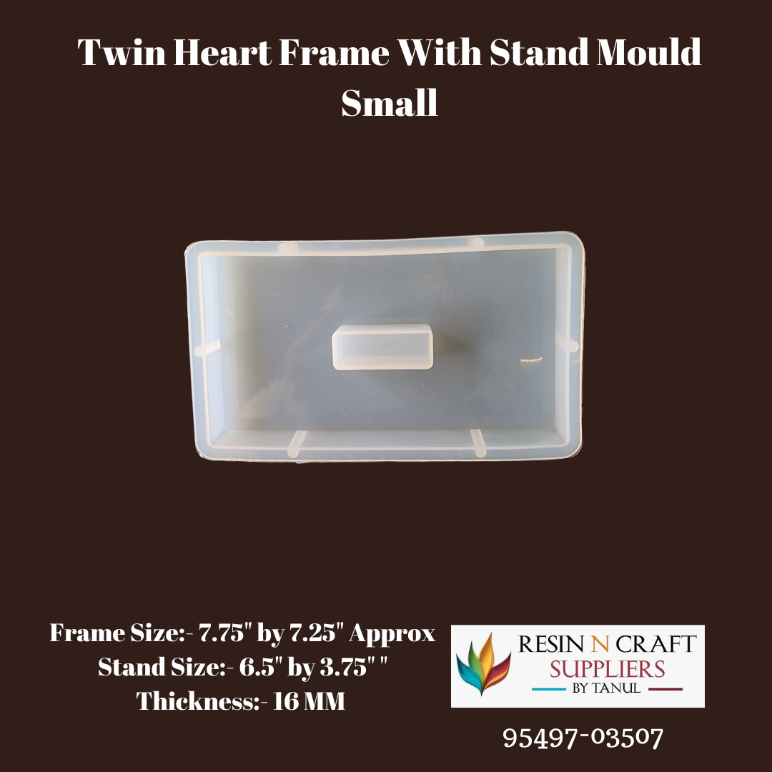Twin Heart Frame With Stand Mould Small