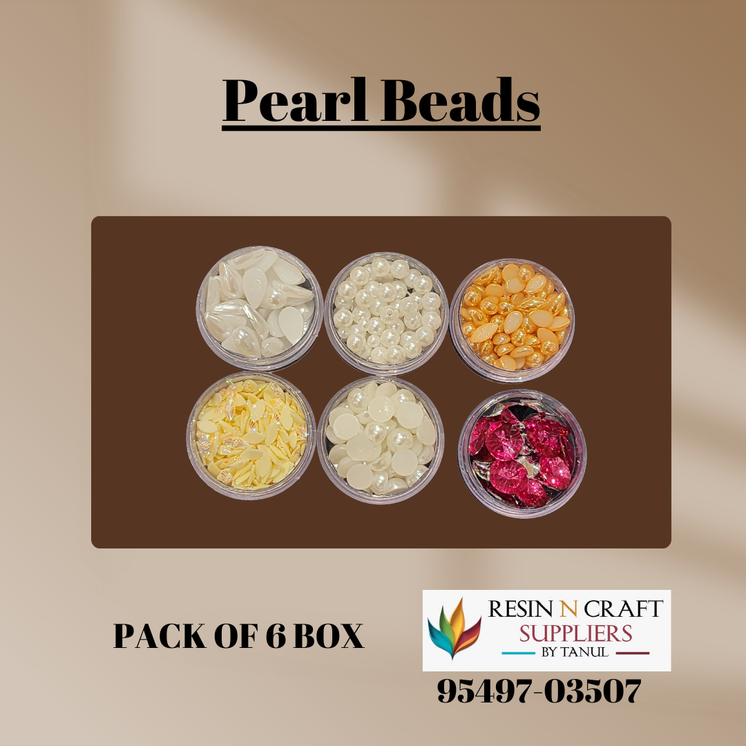 Pearl Beads Combo Of 6 Box (B)
