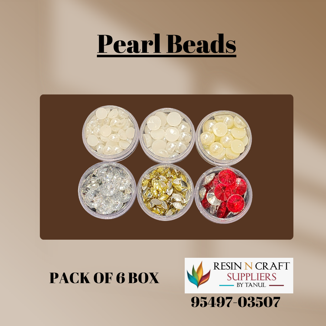 Pearl Beads Combo Of 6 Box (A)