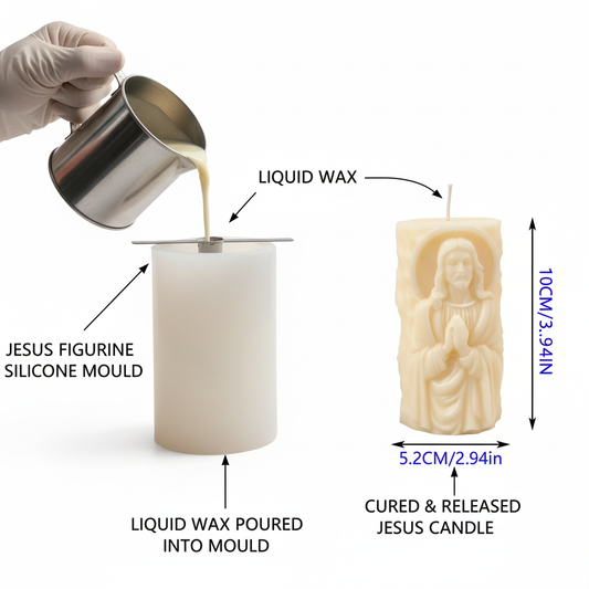 Jesus Statue Candle Handmade Mould