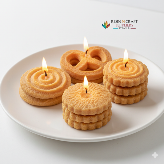 38-73 3D Stackable Round Cookie Candle Mould 4 layes