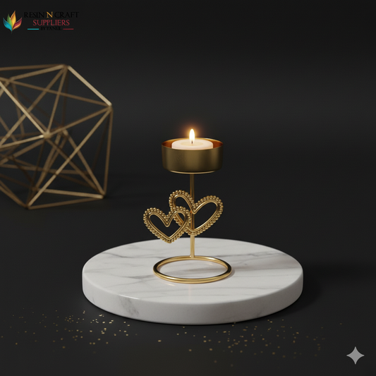 Intertwined Hearts T-light Stand (Metal)