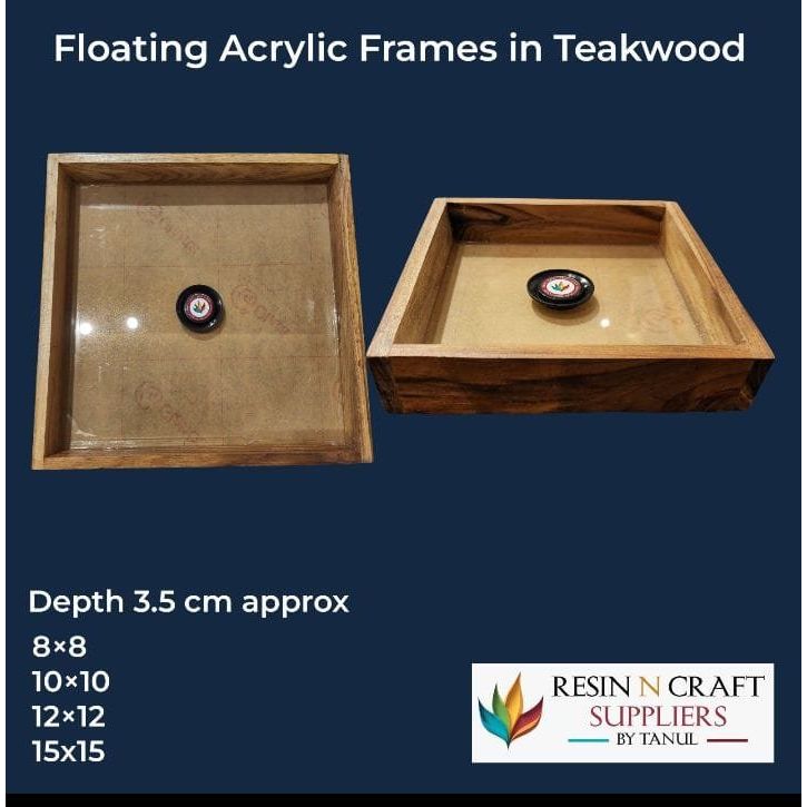 10×10 Floating Acrylic Frames In Teakwood