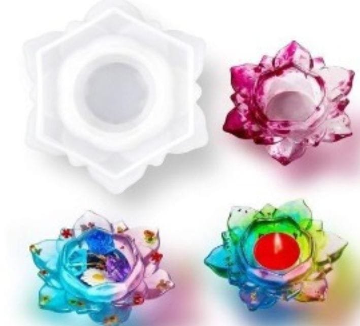 Lotus Candle Mould Old