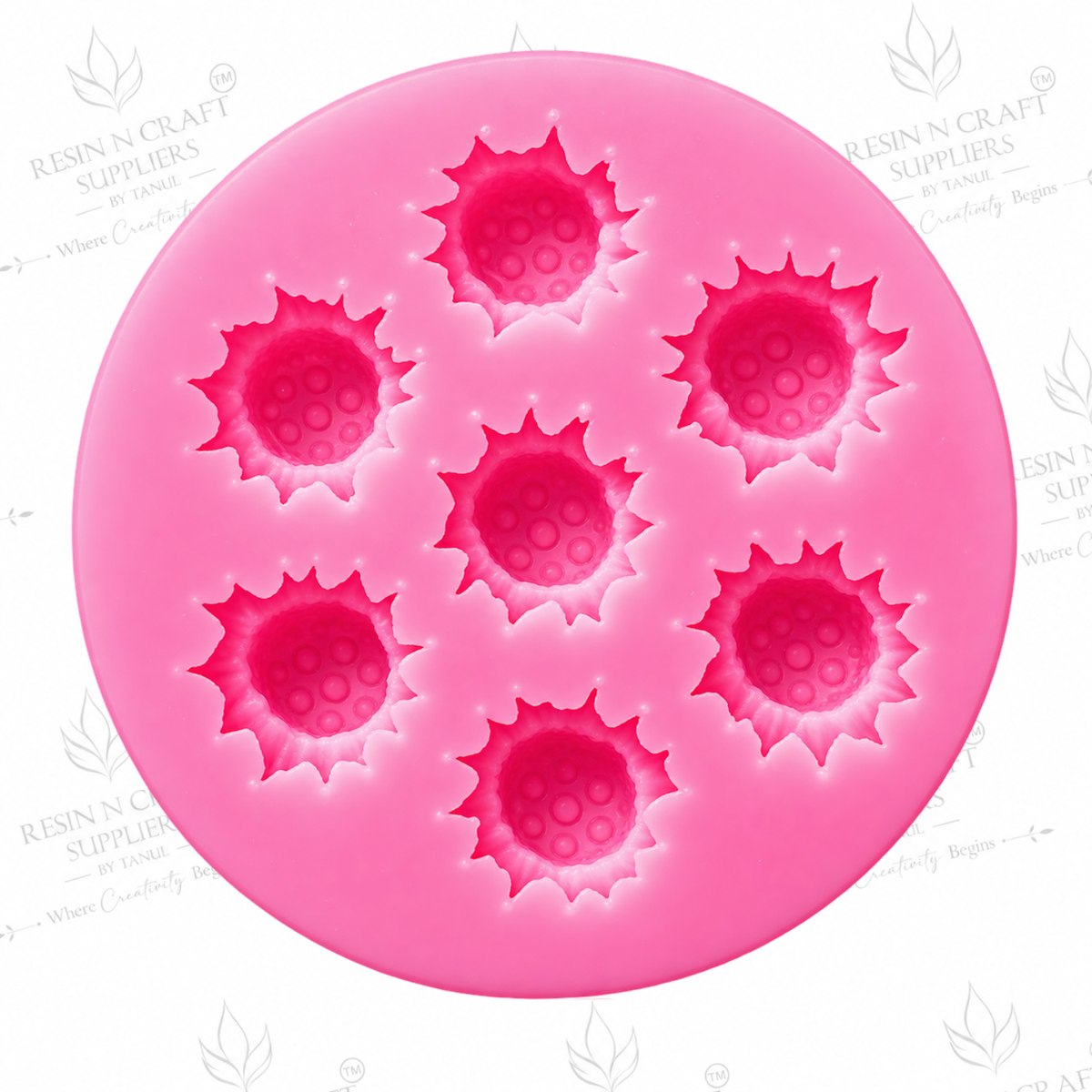 7 Cavity Flower Silicone Mould – Flower Mould for Resin Art, Candle Making & DIY Crafts (RHBR39-01M)