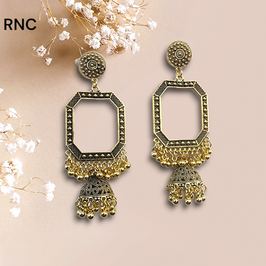 Gold Earring Bezel / Jumkha Without Bezel With Latkan