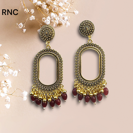 Gold Earring Bezel / Jumkha Without Bezel With Beads