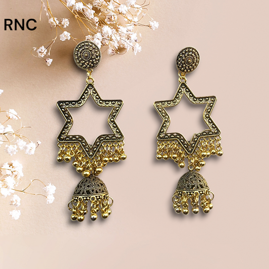 Gold Earring Bezel / Jumkha Without Bezel With Latkan