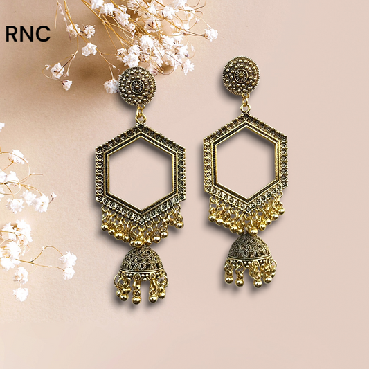 Gold Earring Bezel / Jumkha Without Bezel With Latkan