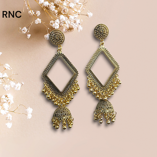 Gold Earring Bezel / Jumkha Without Bezel With Latkan