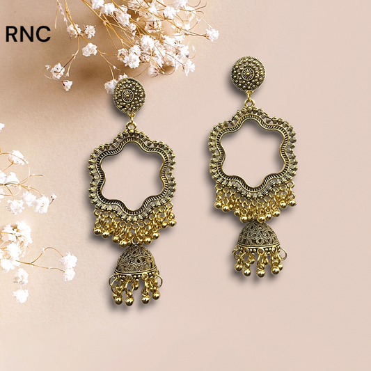 Gold Earring Bezel / Jumkha Without Bezel With Latkan