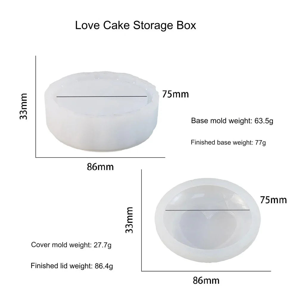 Love Cake Storage Box Mould / Jar Mould