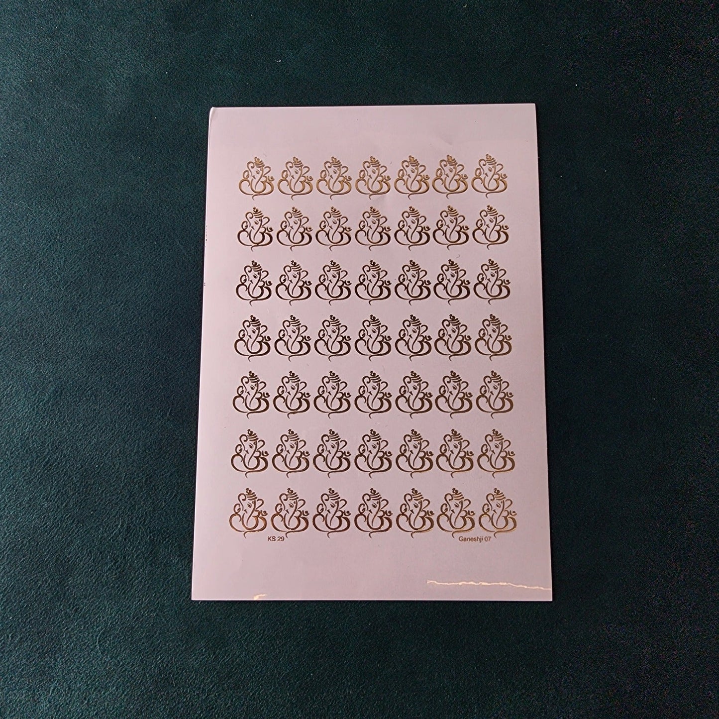 A5 Ganesha Embossed Sticker Sheet