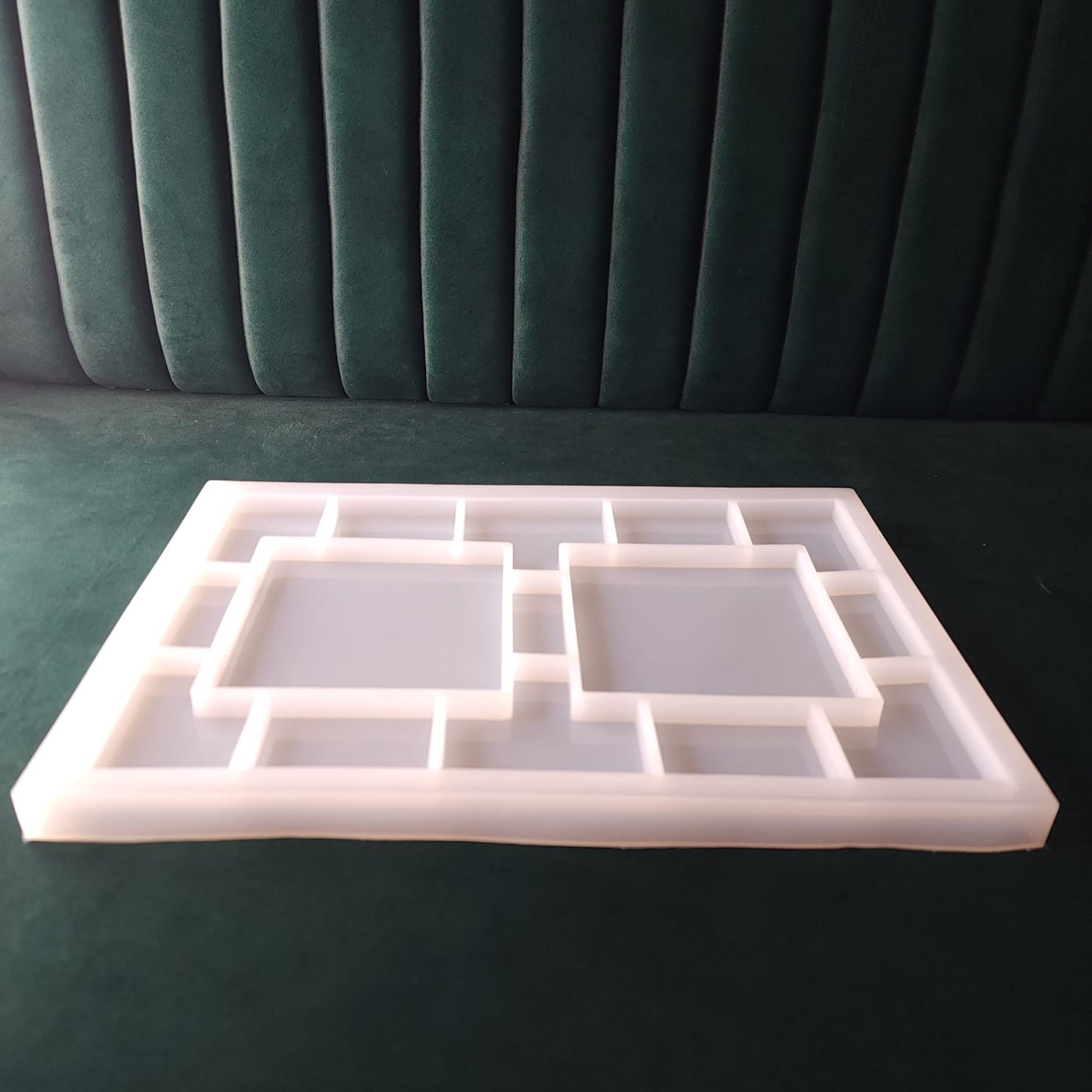 2 In 1 Rectangle Tray With Coaster Mould