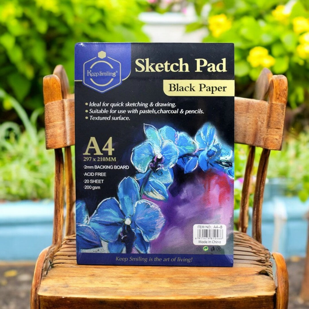 A4 BLACK SKETCH PAD(20SHEET)