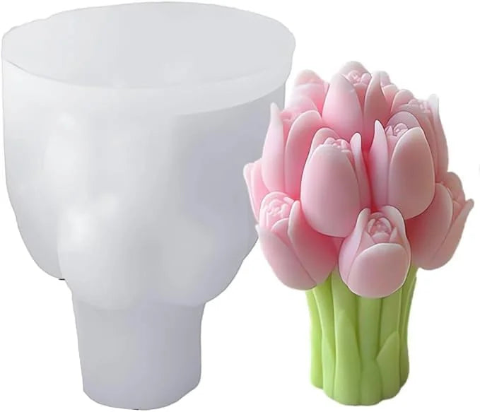 Tulip Bouquet Flower Candle Mould RHBR38-2M