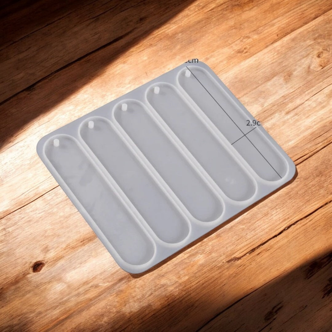 5 Cavity Oval BookMark Mould