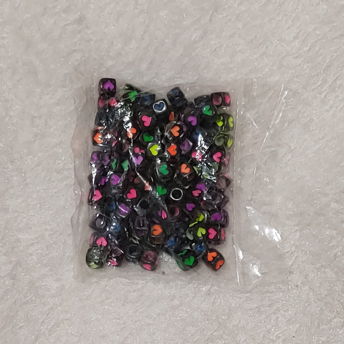 Black Beads With Heart ( 15 - 20 Grams )