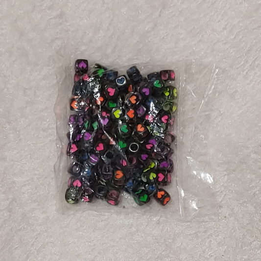 Black Beads With Heart ( 15 - 20 Grams )