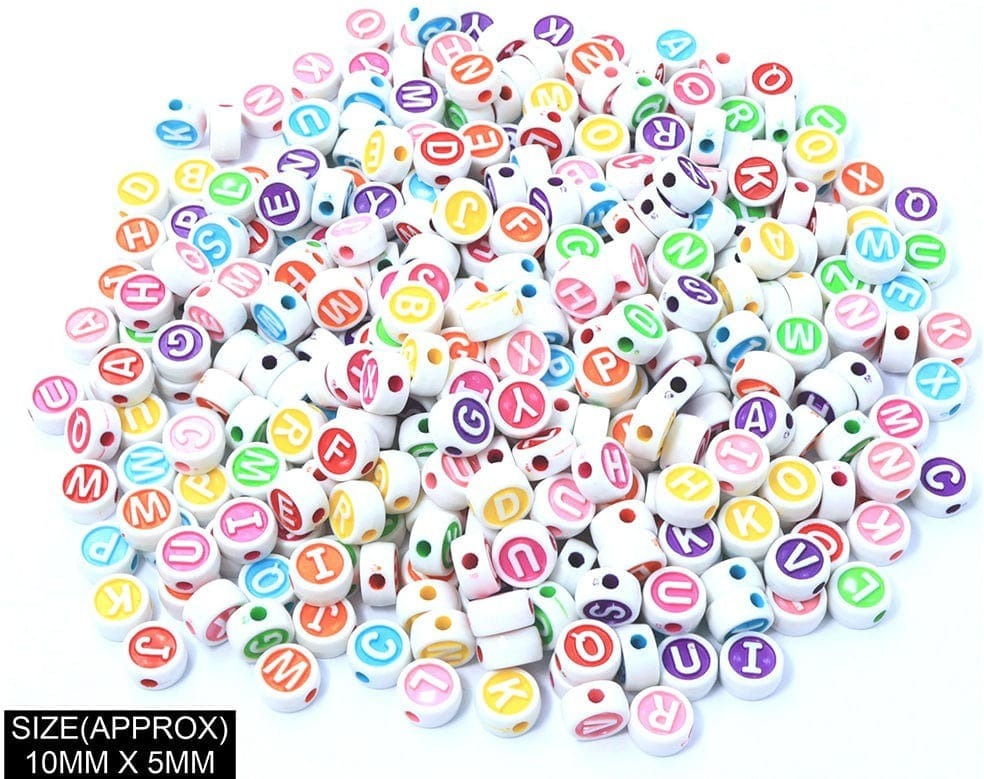 WT IDLY ABCD ALPHABET BEADS (COL+ WT)