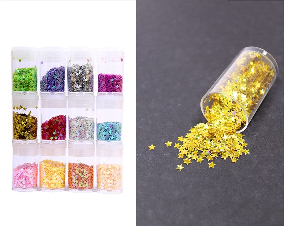 14024 Rainbow Neon Star Glitter