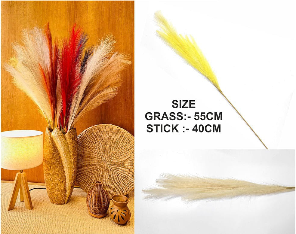 Ivory Plain Pampas Grass For Hup Stand
