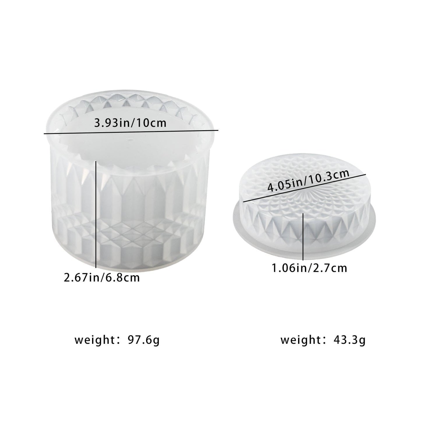 SM0614 Diamond Cut Storage Box Mould / Jar Mould