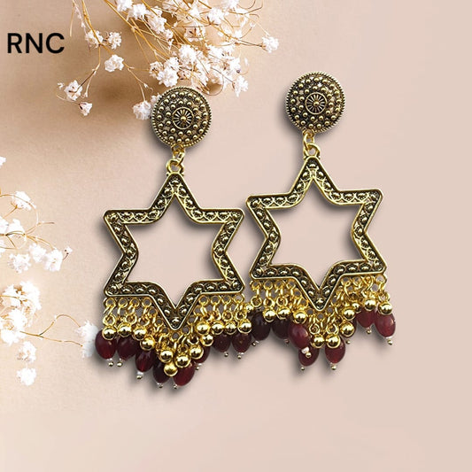 Gold Earring Bezel / Jumkha Without Bezel With Beads