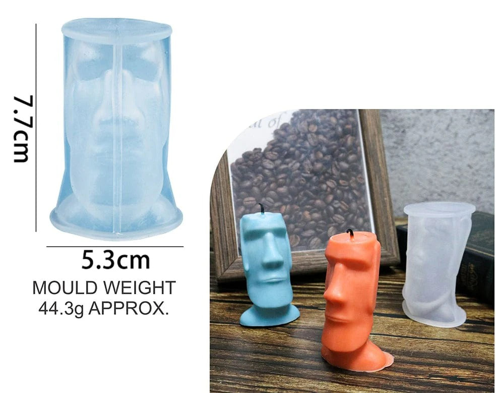 3D Abstract Human Face Candle Mould