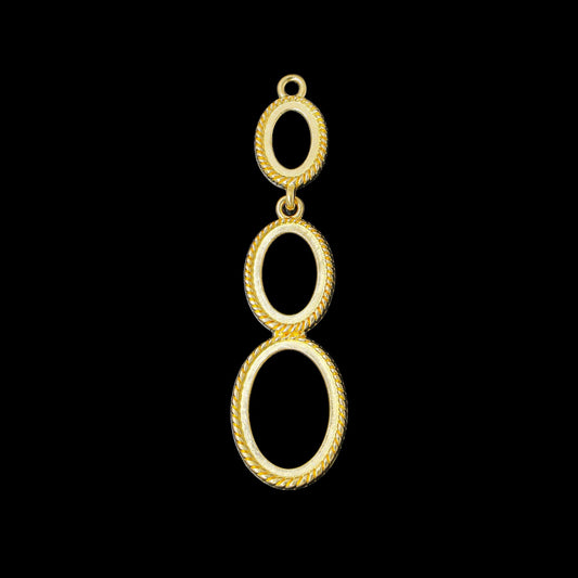 (BZ168) Gold Hanging Bezels