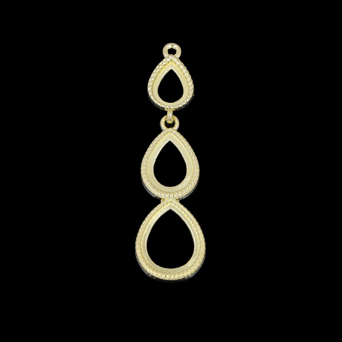 (BZ169) Gold Hanging Bezels