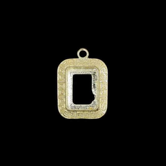 Gold Rectangle Bezels (BZ158)