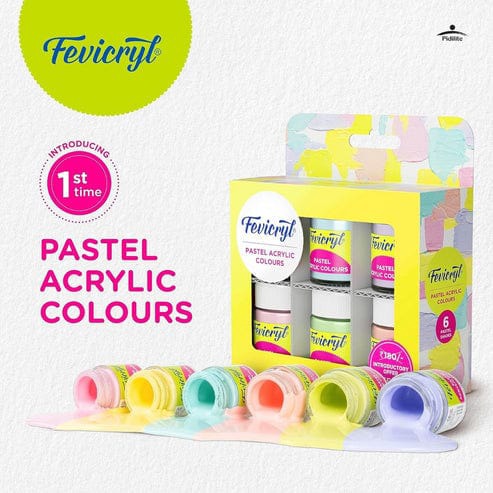 PL008 Fevicryl Pastel Acrylic Colours β 6 Serene Shades