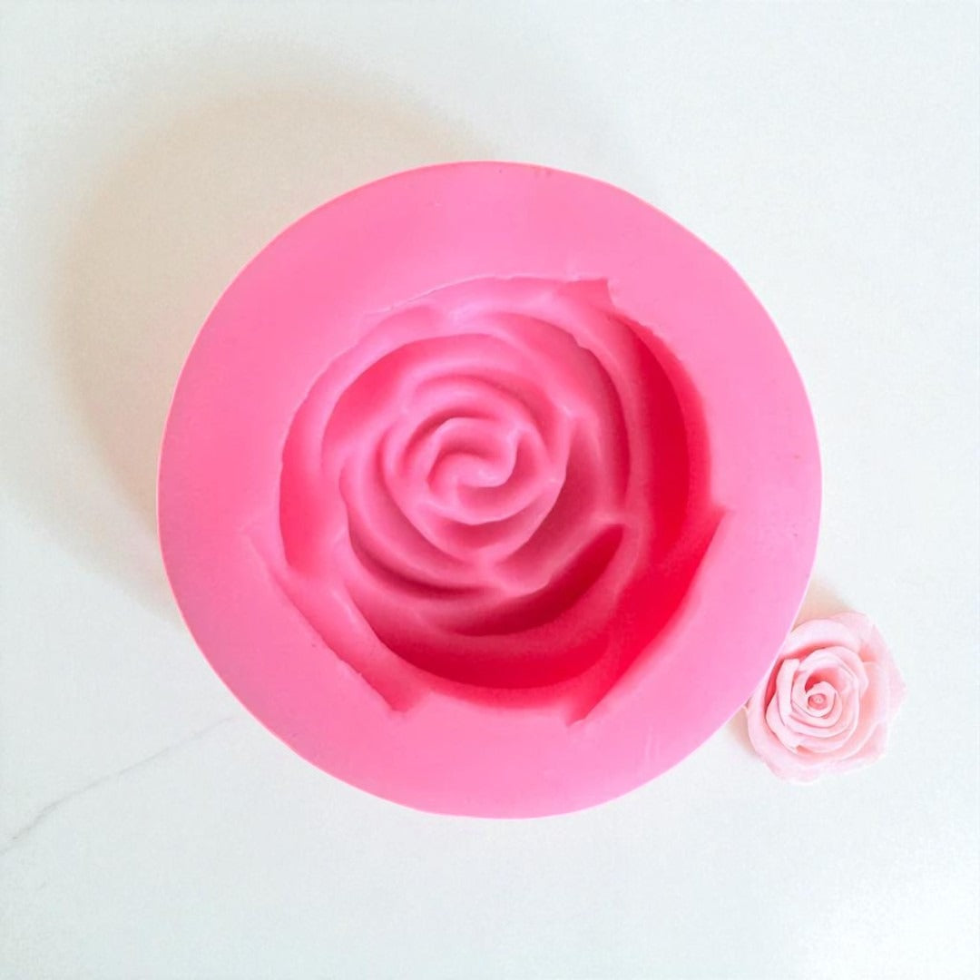 Rose Flower Candle Mould – Pink