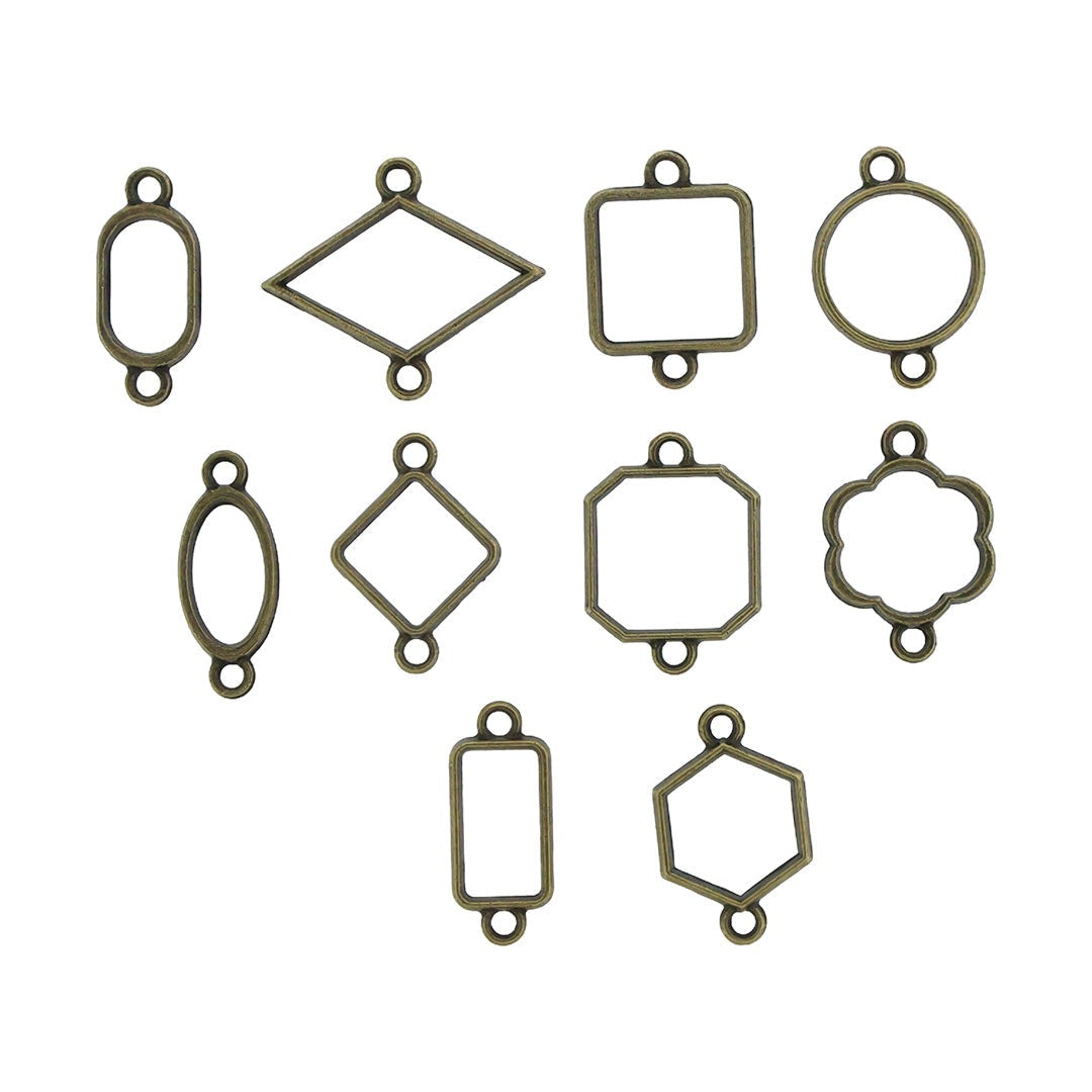 BZ182 β 10 In 1 Rakhi Bezels Set β Antique Finish