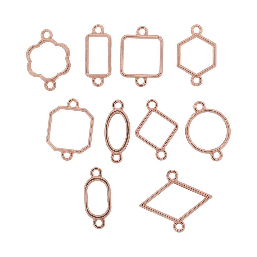 BZ181 β 10 In 1 Rakhi Bezels Set β Rose Gold Finish
