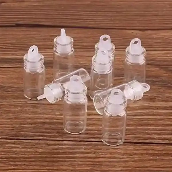 Glass Bottle With Lid (Mini Message Bottles)