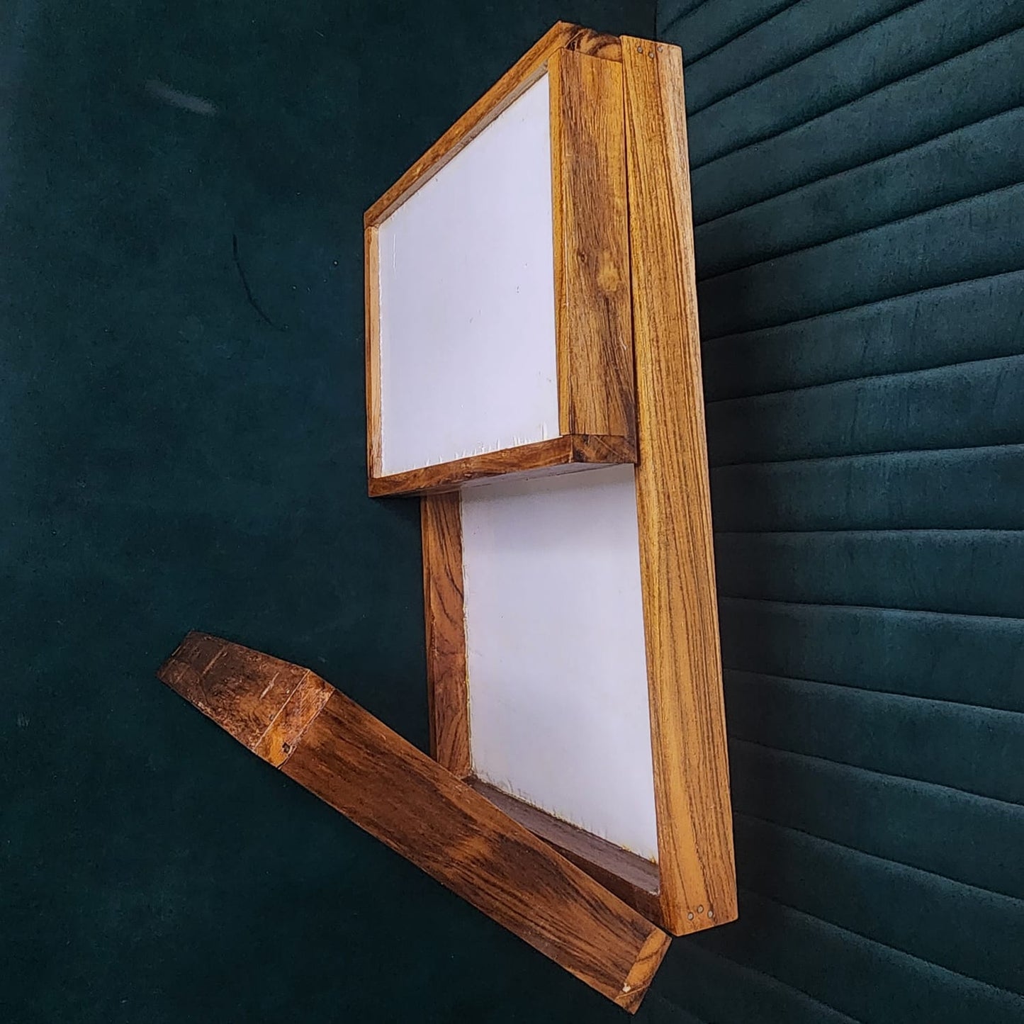 12 "X 18" DOOR OPENING TEAWOOD FRAME WITH ACRYLIC BASE