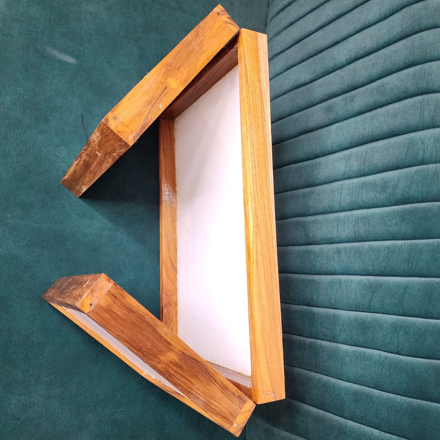 12 "X 18" DOOR OPENING TEAWOOD FRAME WITH ACRYLIC BASE