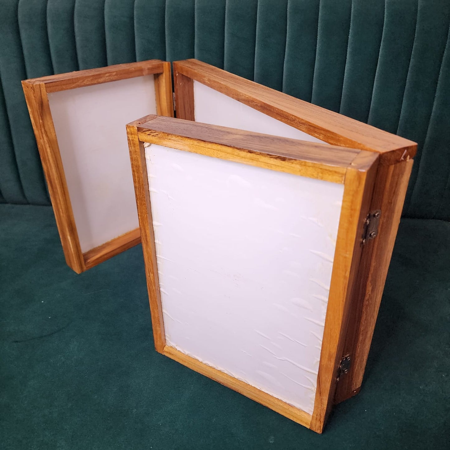 12 "X 18" DOOR OPENING TEAWOOD FRAME WITH ACRYLIC BASE