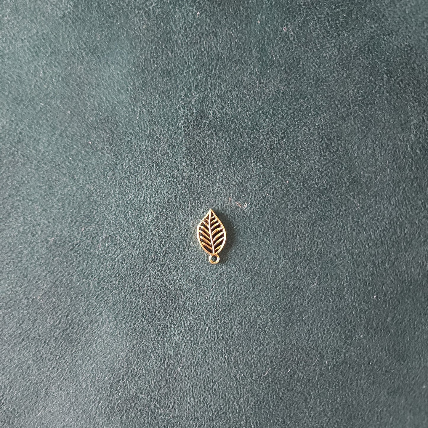 Mini Metal Leaf Charm – Golden Finish