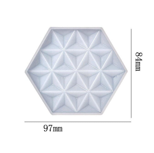 HEXAGON WITH 3D 6 CORNER INFINITY STAR COASTER MOULD