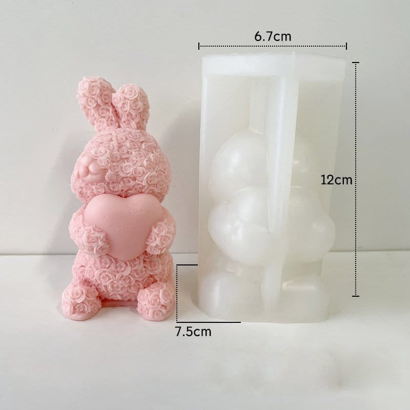 3D Rabbit Rose (RHM0236M)